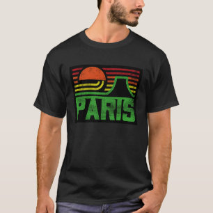Vintage Retro Paris Frankreich Outfit Illustration T-Shirt
