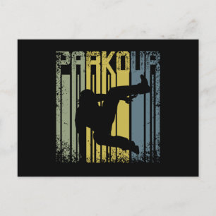 Vintage Retro Parkour Freerunning Postkarte