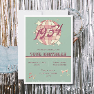 Vintage Retro-Party Einladung 1954