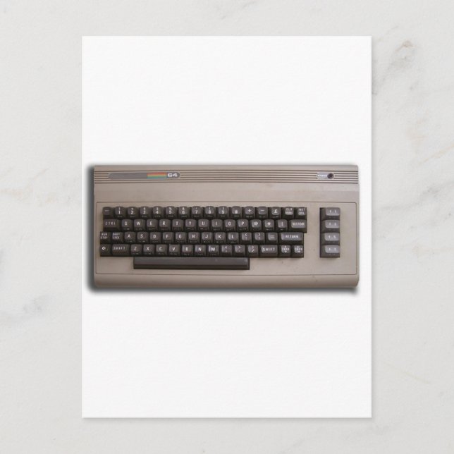 Vintage Retro-PC-Tastatur ? Postkarte (Vorderseite)