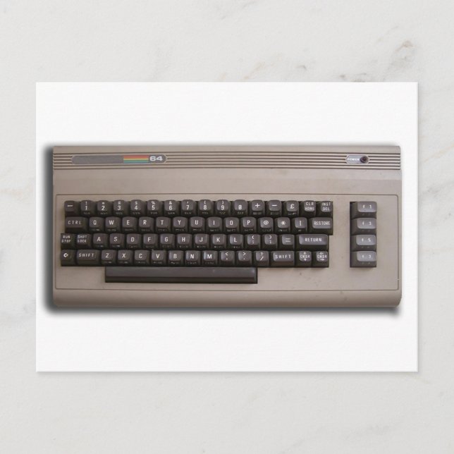 Vintage Retro-PC-Tastatur ? Postkarte (Vorderseite)