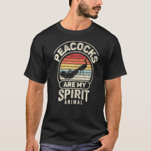 Vintage Retro-Peakocks sind mein Geist, tierischer T-Shirt