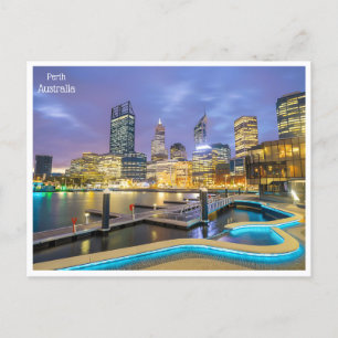 Vintage Retro Perth Australien Greater Perth Postkarte
