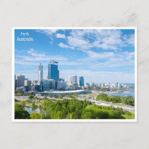 Vintage Retro Perth Australien Greater Perth Postkarte