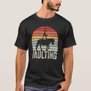 Vintage Retro Pferde Voltigier Akrobatik T-Shirt
