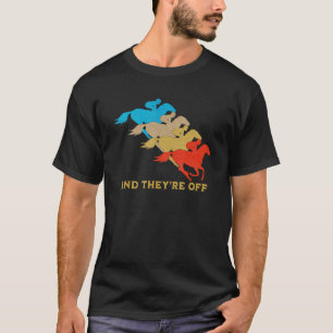 Vintage Retro Pferderennen Jockey Rennfahrer Derby T-Shirt