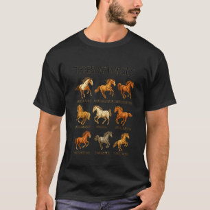Vintage Retro Pferdetypen Pferderasse Reiten T-Shirt