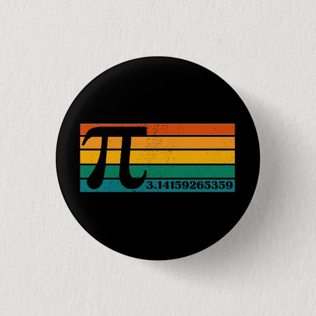 Vintage Retro Pi   Button (Vorderseite)