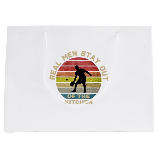 Vintage Retro Pickleball Funny Große Geschenktüte (Vorderseite)