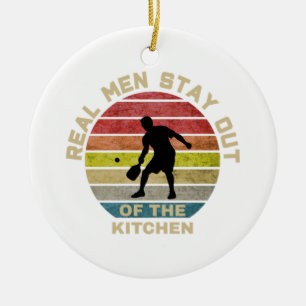 Vintage Retro Pickleball Funny Keramik Ornament