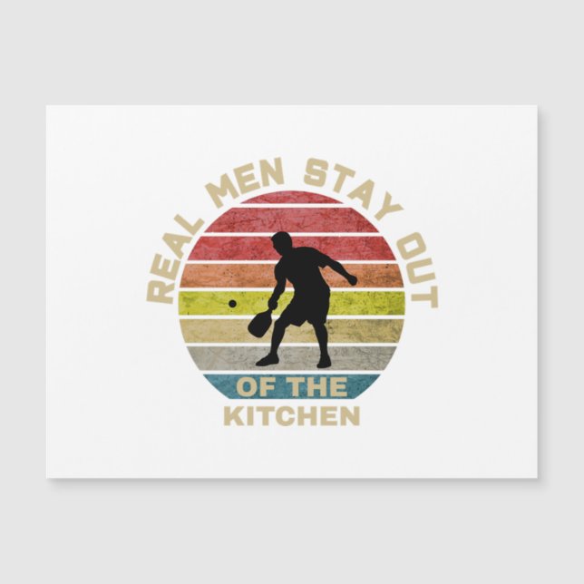 Vintage Retro Pickleball Funny Magnetkarte (Vorderseite)