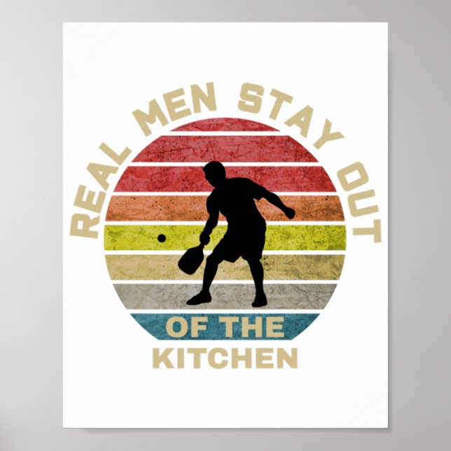 Vintage Retro Pickleball Funny Poster (Vorne)