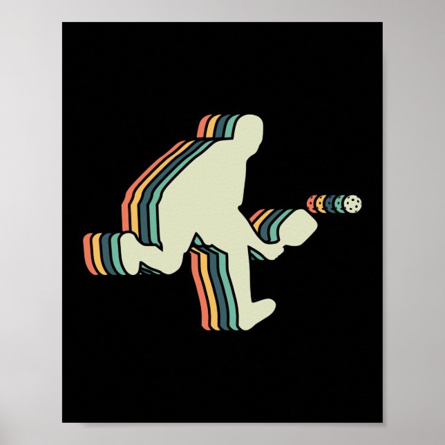 Vintage Retro Pickleball Poster (Vorne)