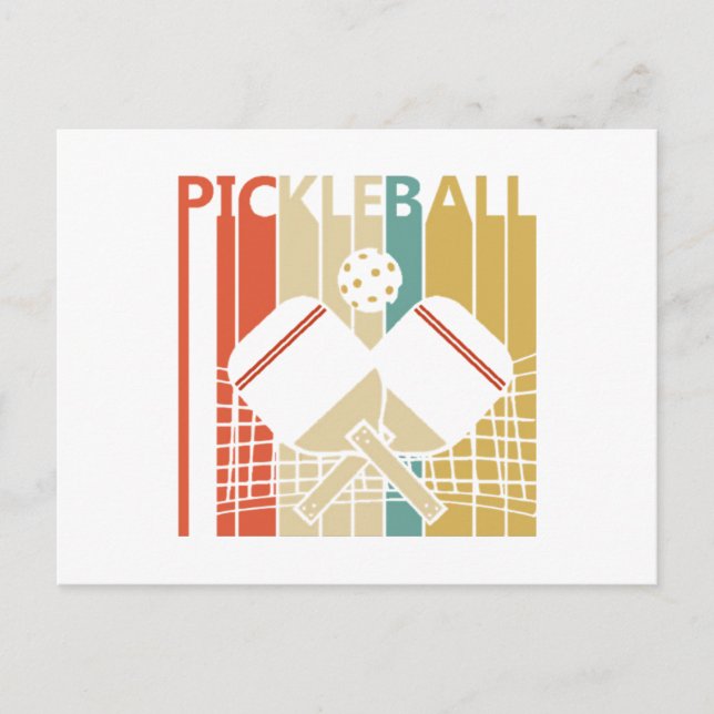 Vintage Retro Pickleball  Postkarte (Vorderseite)