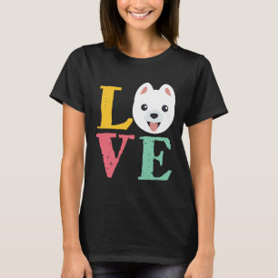 Vintage Retro Pomeranian Liebe Süße Puppy Lustiger T-Shirt