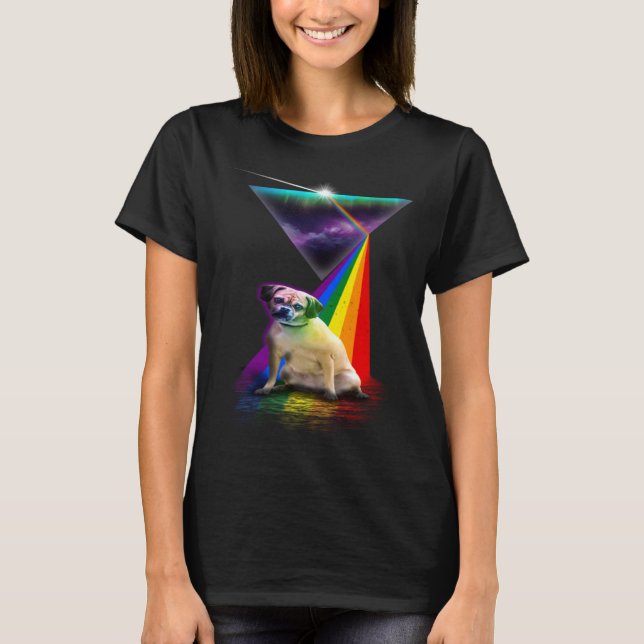 Vintage Retro Prism Puggle T-Shirt (Vorderseite)