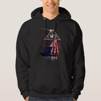 Vintage Retro Prism US-Flagge Patterdale Terrier Hoodie