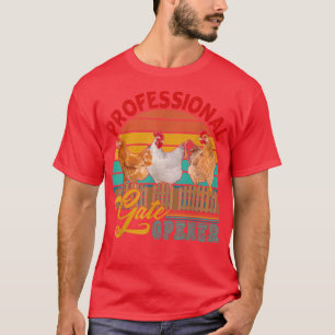 Vintage Retro Professioneller Toröffner Drei Huhn T-Shirt