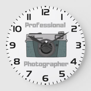Vintage Retro Profi-Fotograf Kamera Große Wanduhr