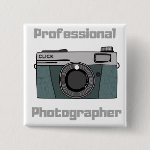 Vintage Retro Profi-Fotografen-Kamera Button