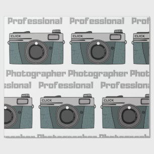 Vintage Retro Profi-Fotografenkamera Geschenkpapier