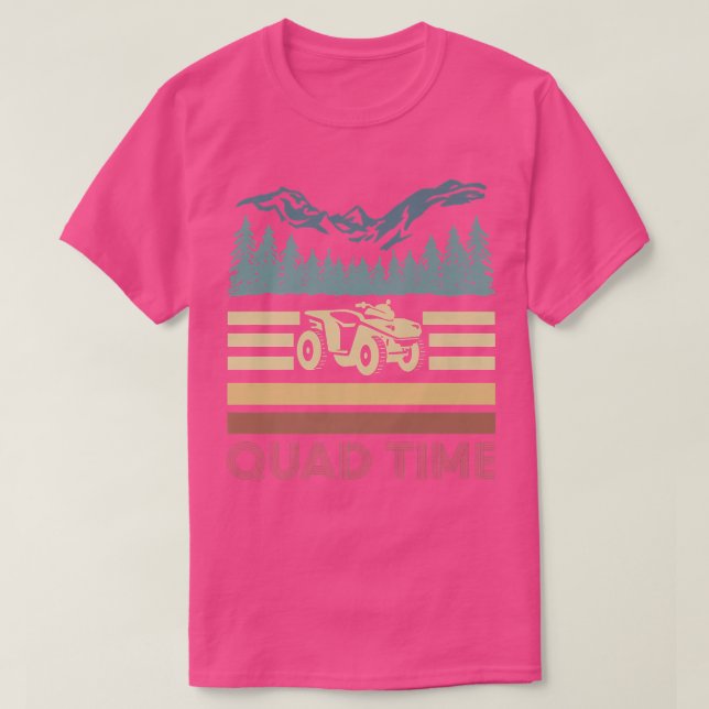 Vintage Retro Quad Time T-Shirt (Design vorne)