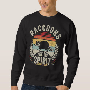 Vintage Retro-Raccoons sind mein Spirit Animal Rac Sweatshirt