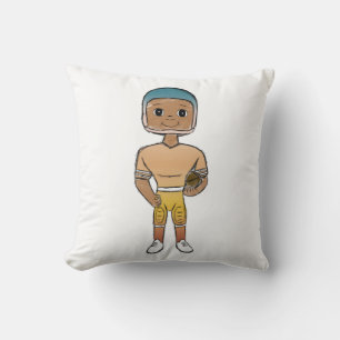 vintage retro Rainbow Football Player Kissen
