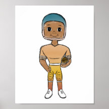vintage retro Rainbow Football Player