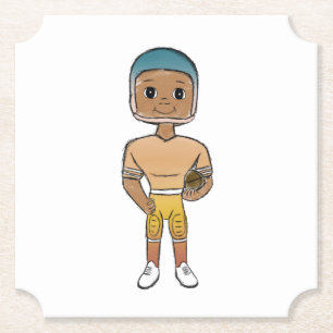 vintage retro Rainbow Football Player Untersetzer