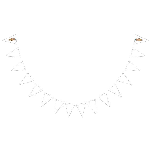 vintage retro Rainbow Football Player Wimpelkette (Alle)