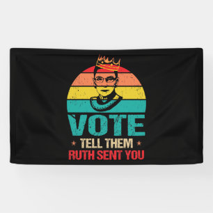 Vintage Retro RBG, WÄHLEN & Sag ihnen, Ruth hat di Banner