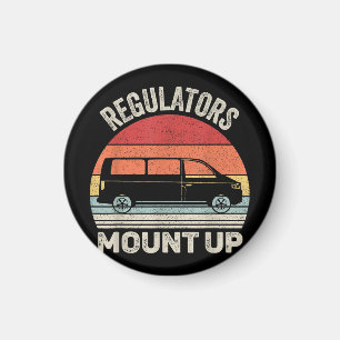Vintage Retro-Regulierer stürzen sich auf sonnige Magnet