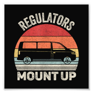 Vintage Retro Regulierungen Mount Up Lustige Mama Fotodruck