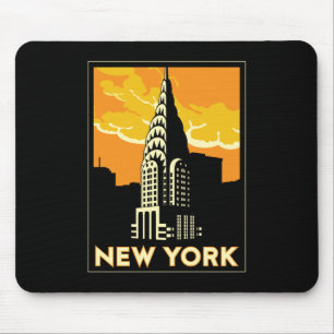 Vintage retro Reise New York Vereinigte Staaten Mousepad