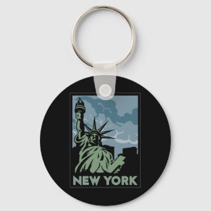 Vintage retro Reise New York Vereinigte Staaten Schlüsselanhänger
