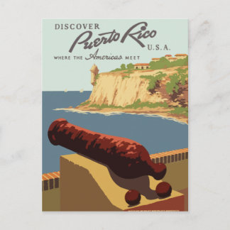 Vintage Retro-Reisepostkarte Puerto Rico Postkarte