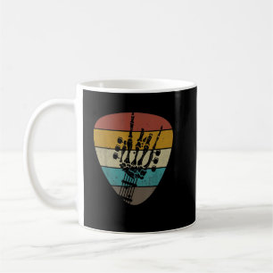 Vintage Retro Rock And Roll Skelett Lustige Gitarr Kaffeetasse