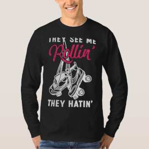 Vintage Retro-Roller-Skate sehen sie mich Rollin'  T-Shirt