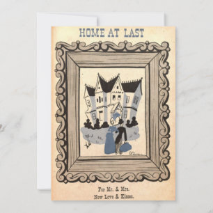 Vintage Retro Romantische Alte Rustikale Hochzeit Einladung