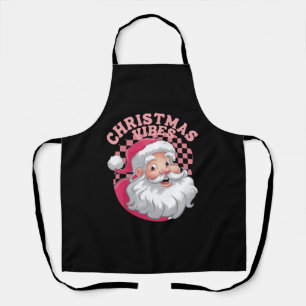 Vintage Retro Rosa Weihnachtsmann Weihnachten Schürze