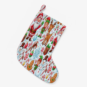 Vintage Retro Rote Lebkutscherl-Wunderwelt Weihnac Kleiner Weihnachtsstrumpf