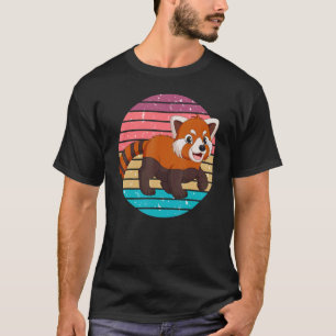 Vintage Retro Roter Panda Spaß Rote Pandas Tier T-Shirt