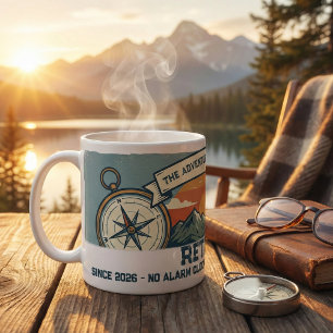 Vintage Retro Ruhestands-Abenteuer Kaffeetasse