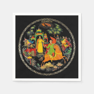 Vintage Retro Russische Märchen Fantasy Colorado Serviette