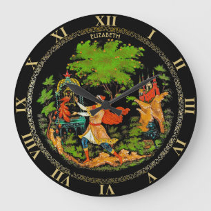 Vintage Retro Russische Märchen Fantasy Farbige Große Wanduhr