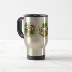 Vintage Retro Russische Märchen Fantasy Farbige Reisebecher