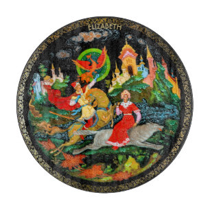 Vintage Retro Russische Märchen Fantasy Farbige Schneidebrett