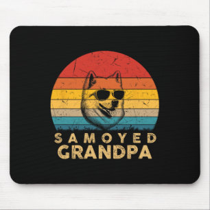 Vintage Retro Samojede Opa Hunde Liebhaber Pfote P Mousepad