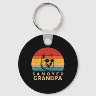 Vintage Retro Samojede Opa Hunde Liebhaber Pfote P Schlüsselanhänger